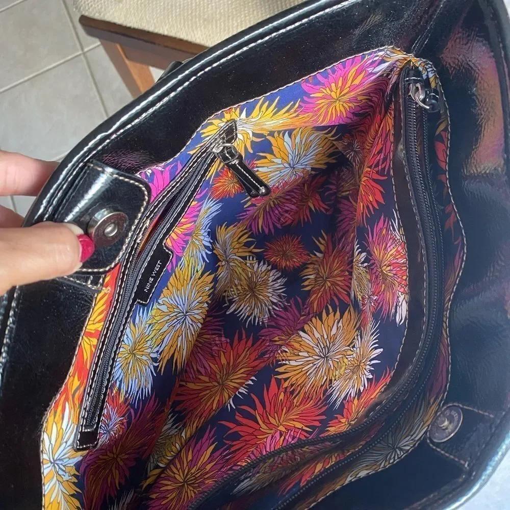 Nine West large wicker bag